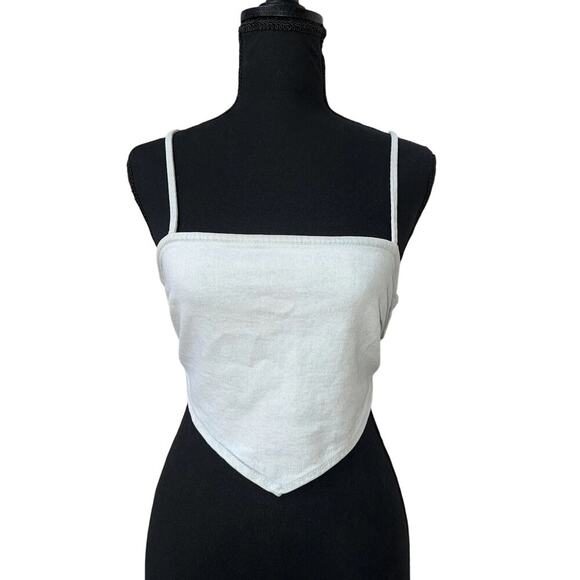 Zara Denim Bandana Spaghetti Strap Top Y2K size Large NWT - Picture 2 of 9